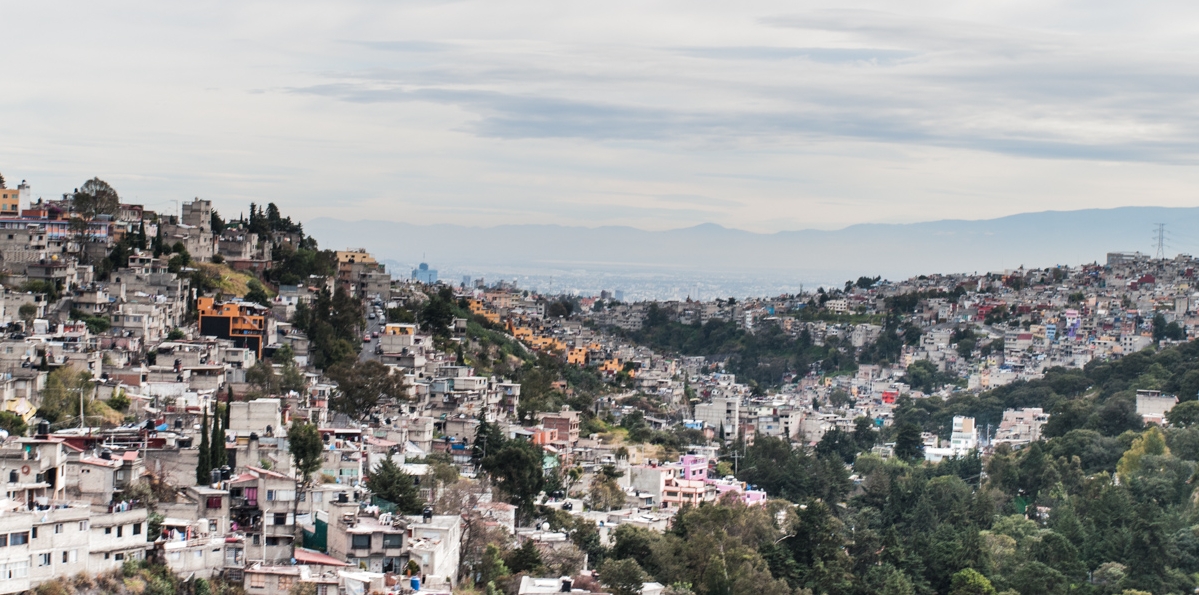 View over mexican city